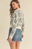 Floral Knit Pattern Sweater