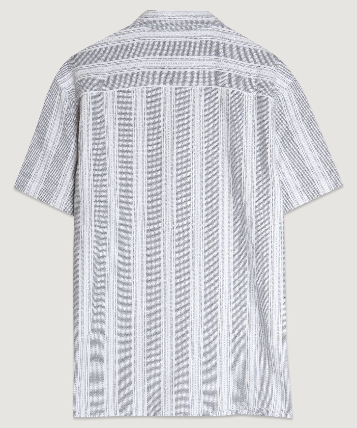 Textured S/S Grey Button Down