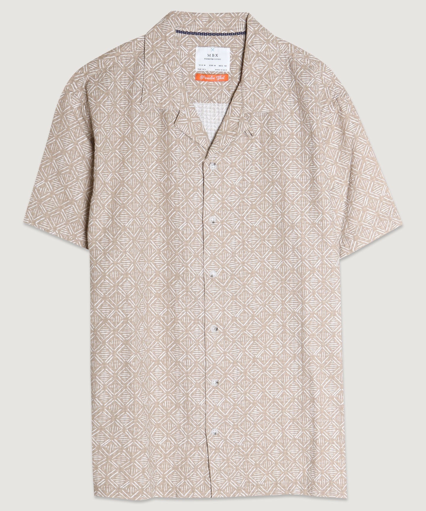 Men's Geo Print S/S Button Down