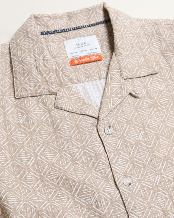 Men's Geo Print S/S Button Down