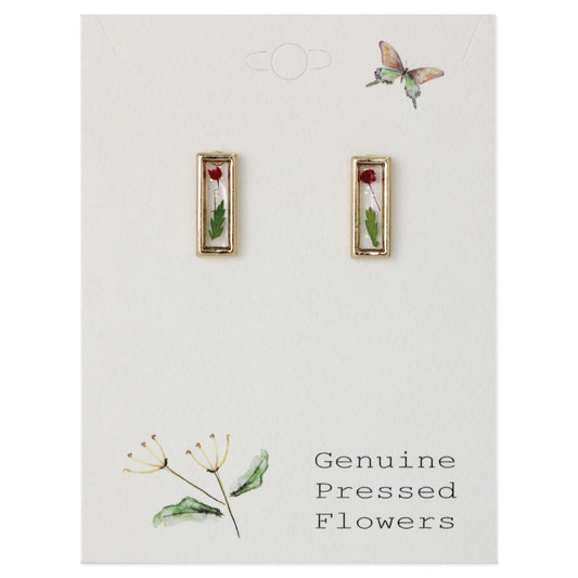 Cottage Classic Dried Flower Bar Post Earring