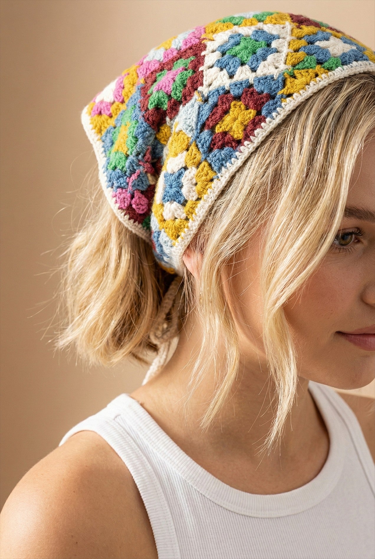 Vintage Inspired Crochet Bandana
