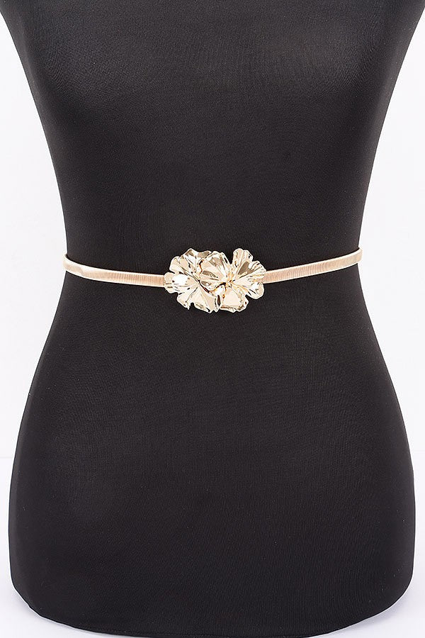 Metal Clover Stretch Belt