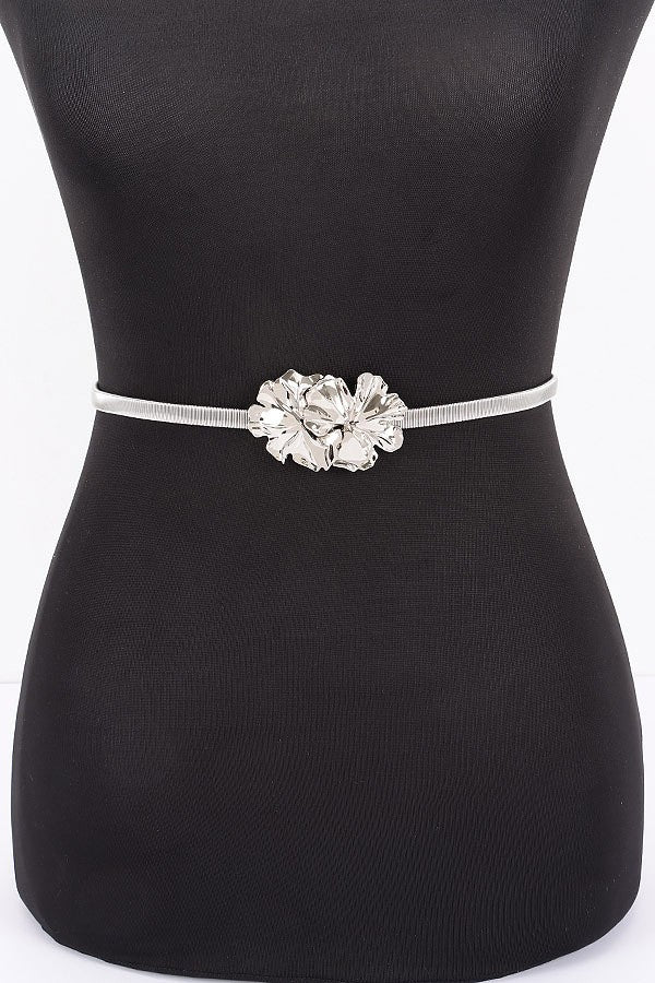 Metal Clover Stretch Belt