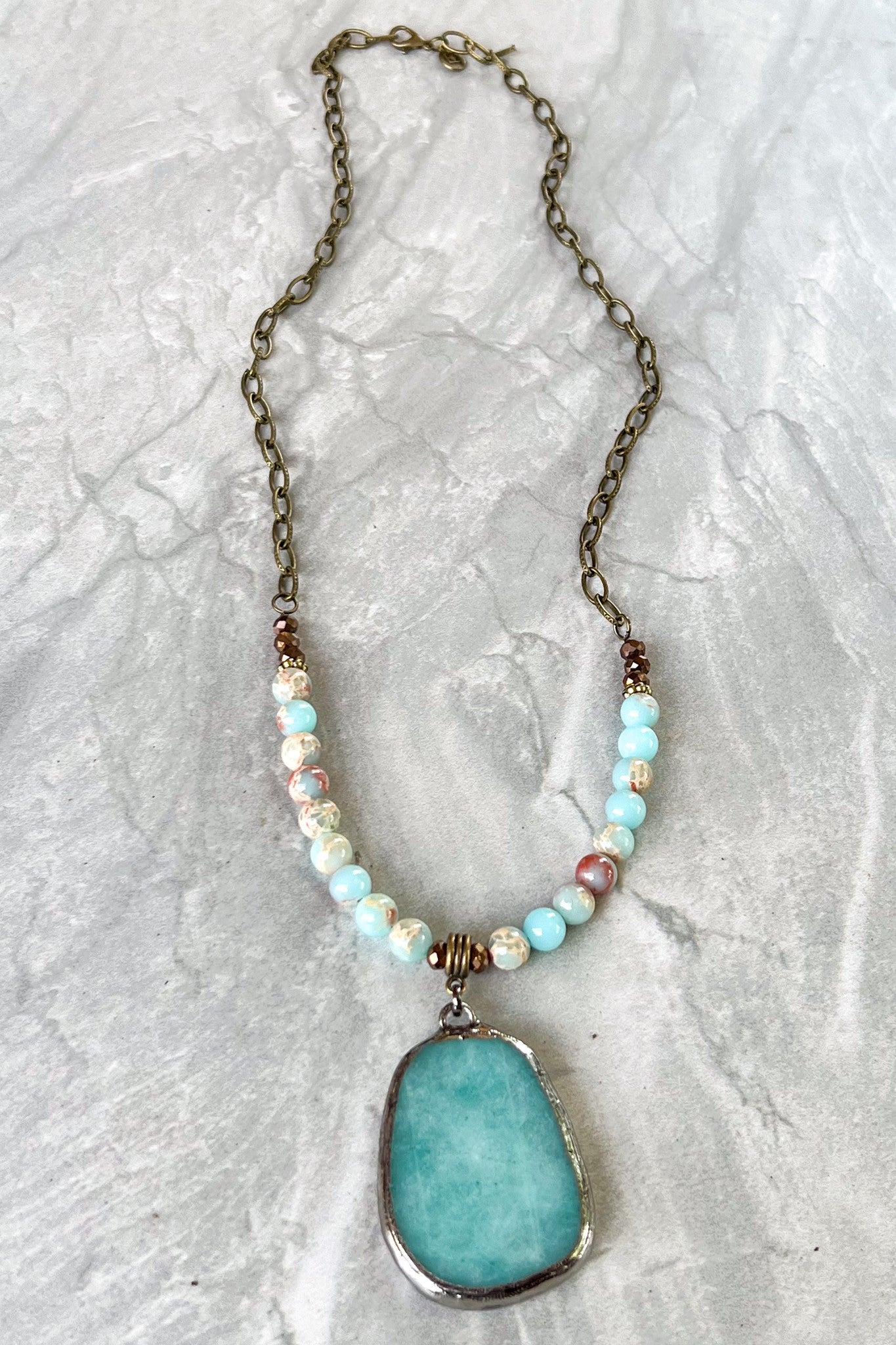 Amazonite Luna Necklace