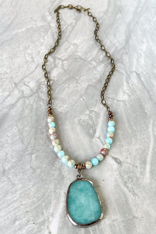 Amazonite Luna Necklace