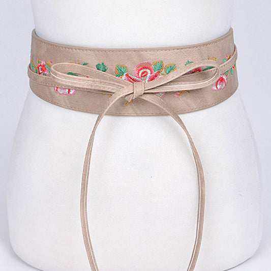 Lovely Ribbon & Flower Belt