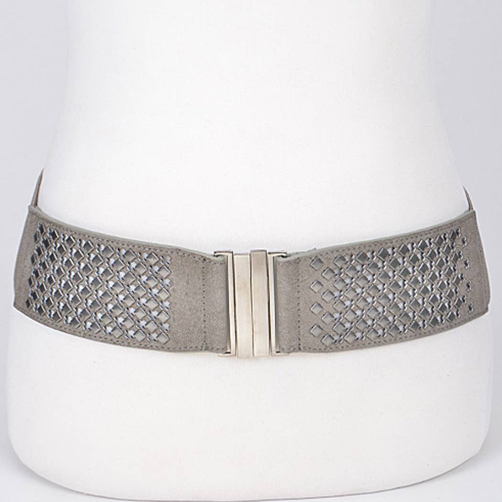 Elastic Gray Fashion Belt