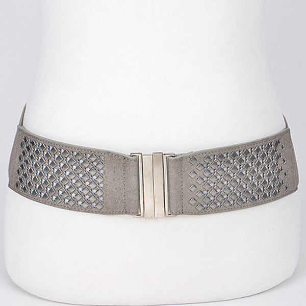 Elastic Gray Fashion Belt