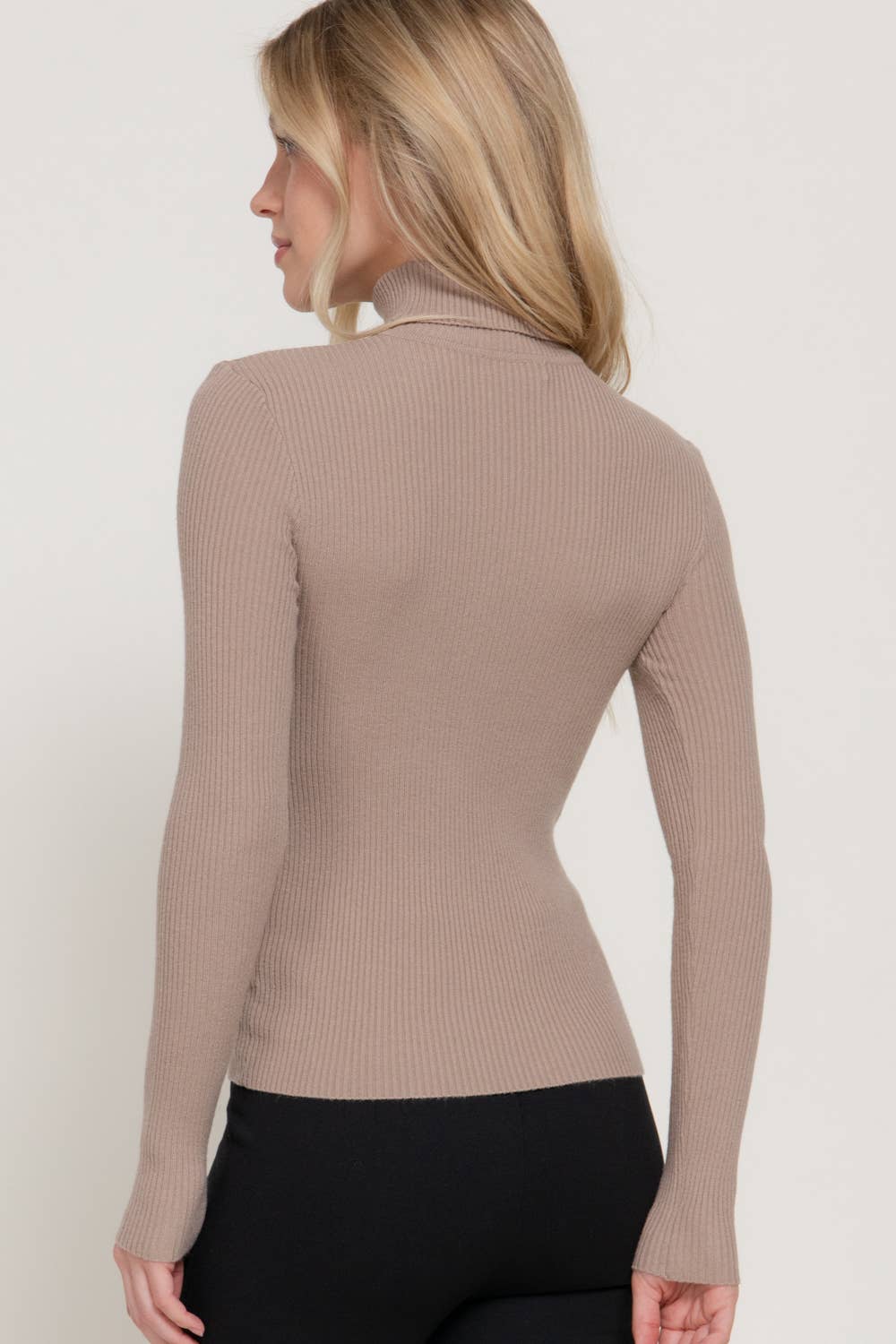 Long Sleeve Ribbed Turtle Neck