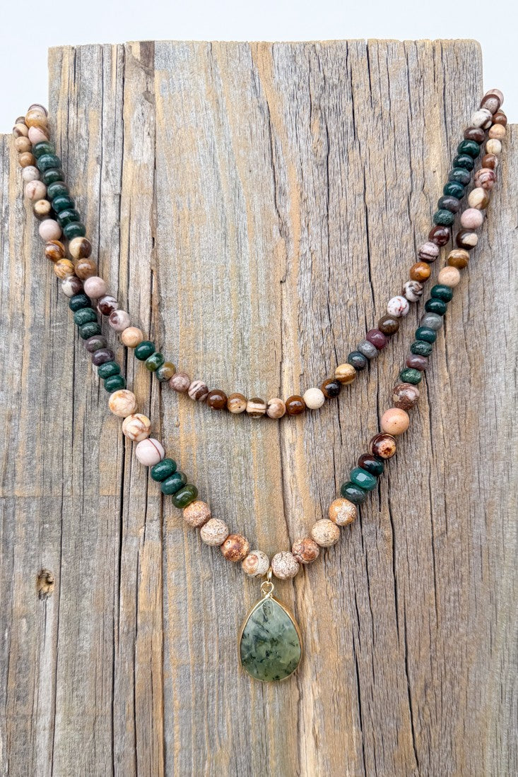 Green Jasper Becca Necklace