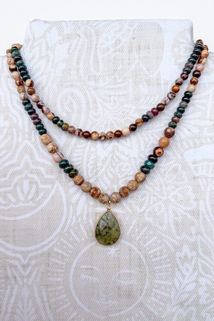 Green Jasper Becca Necklace