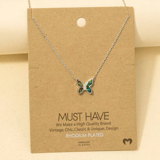 Gold Dipped Mini Butterfly Necklace