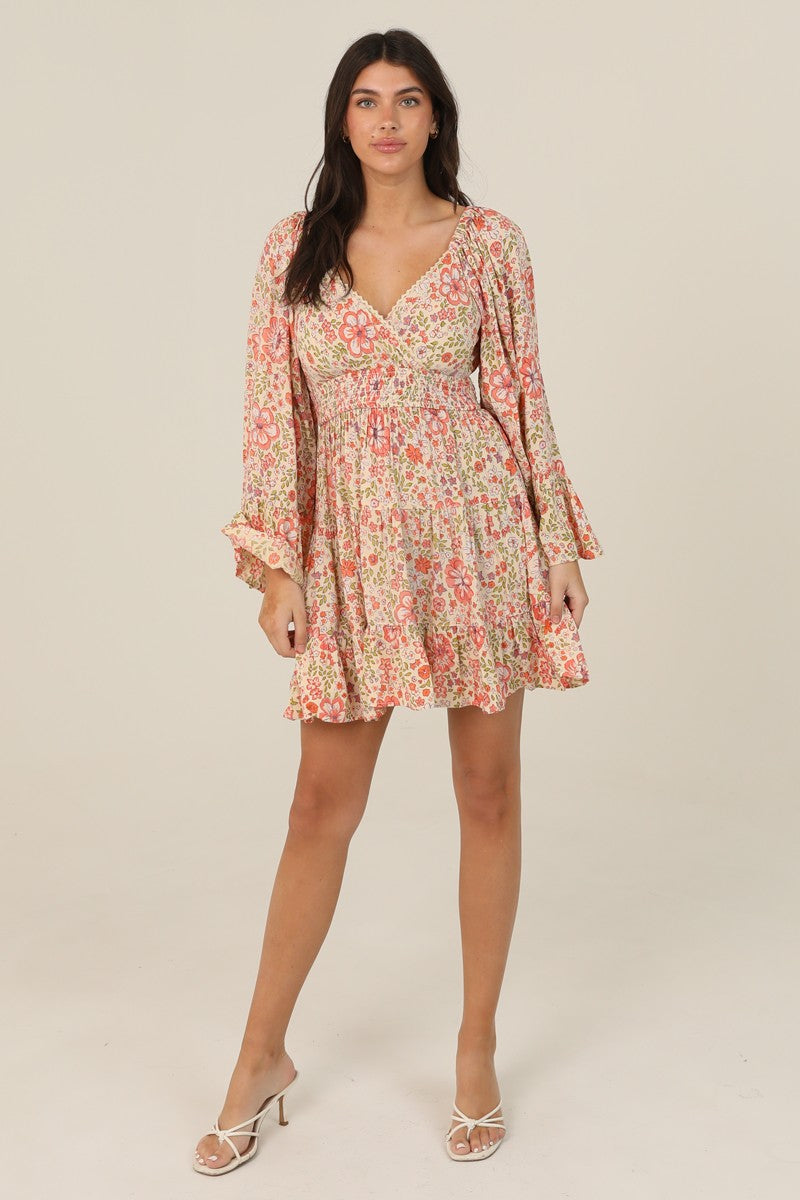 Floral Bell Sleeve Dress