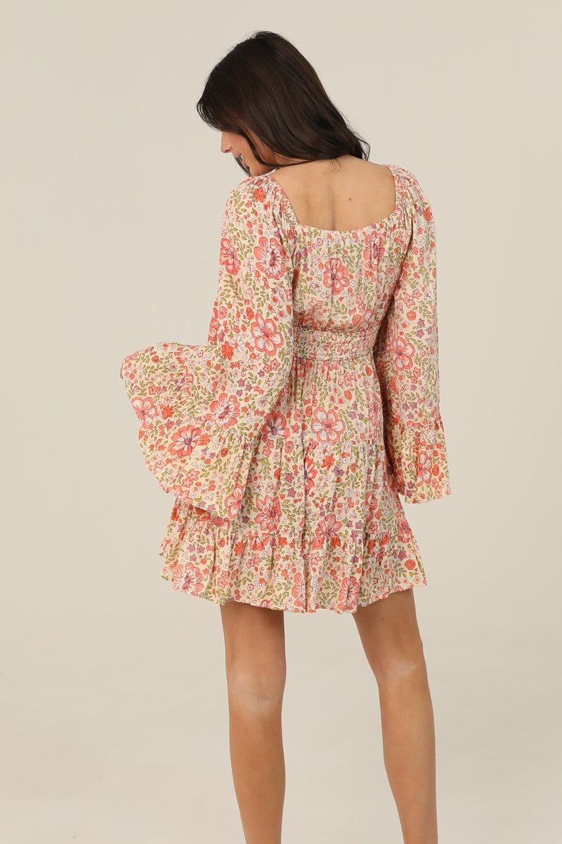 Floral Bell Sleeve Dress