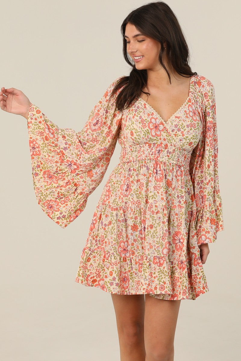 Floral Bell Sleeve Dress