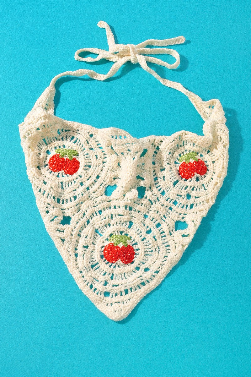 Cherry Crochet Bandana