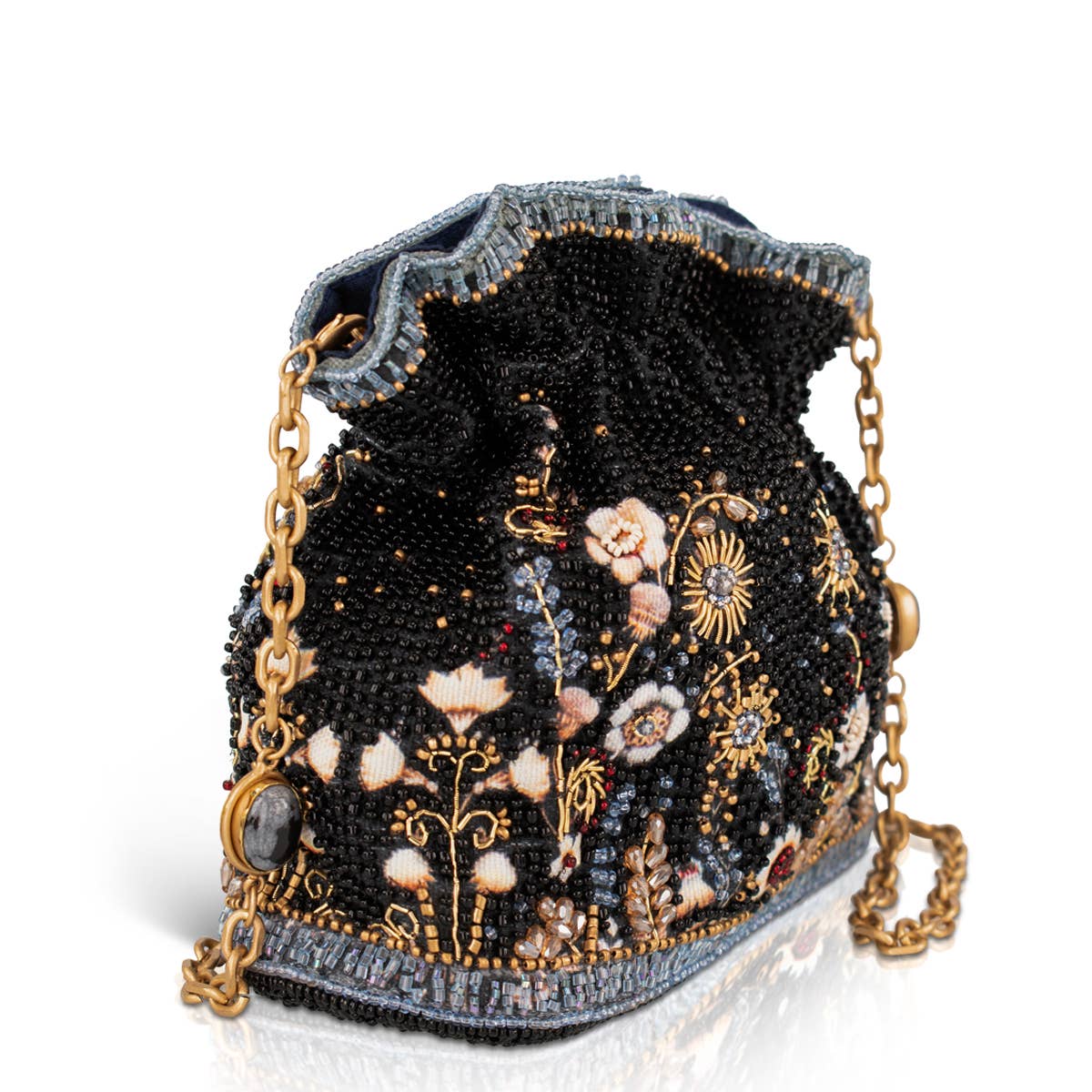 Le Jardin Beaded Floral Bucket Bag