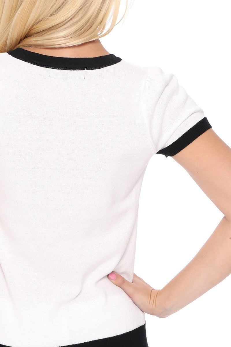 Kitty Heart Sweater Top