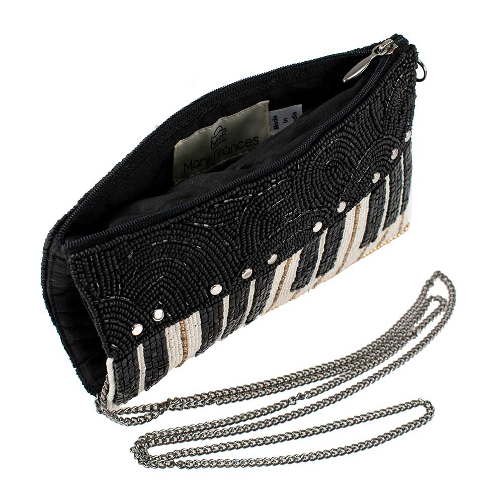 Keys To My Heart Beaded Piano Keys Crossbody Phone Bag