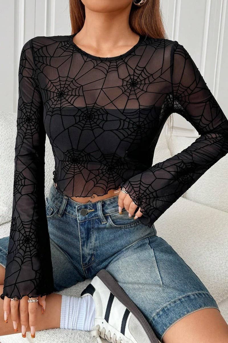 Mesh Spiderweb Top