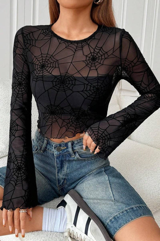 Mesh Spiderweb Top