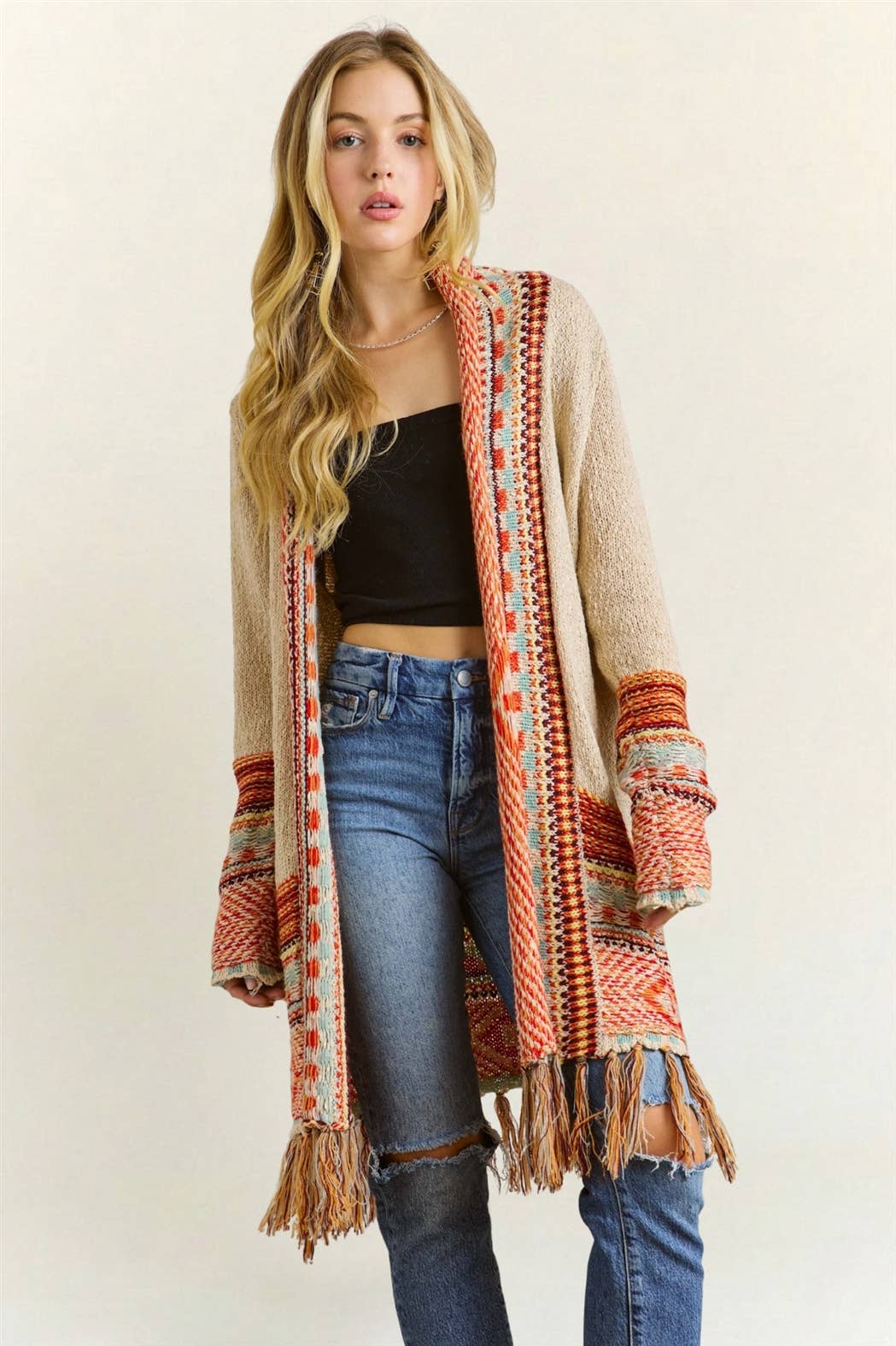 Cozy Boho Fringe Cardigan