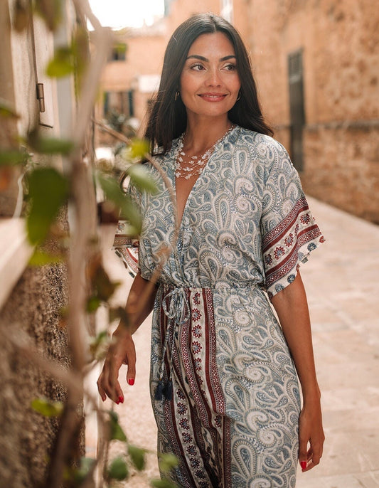 Silk Kaftan Dress