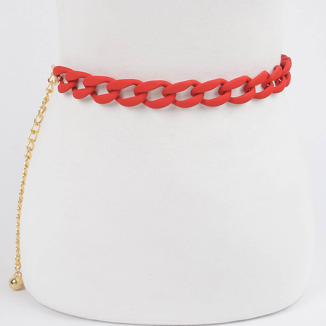 Vivid Matte Chain Belt
