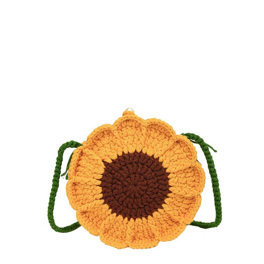 Crochet Flower Shaped Crossbody Bag