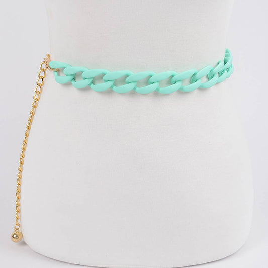 Vivid Matte Chain Belt