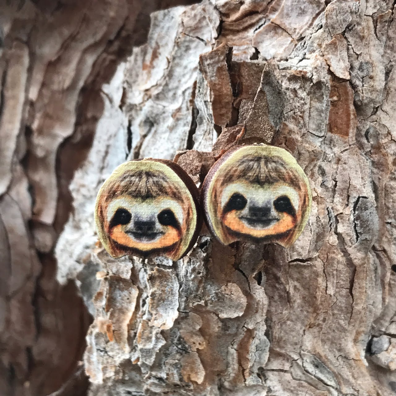Wooden Stud Earrings