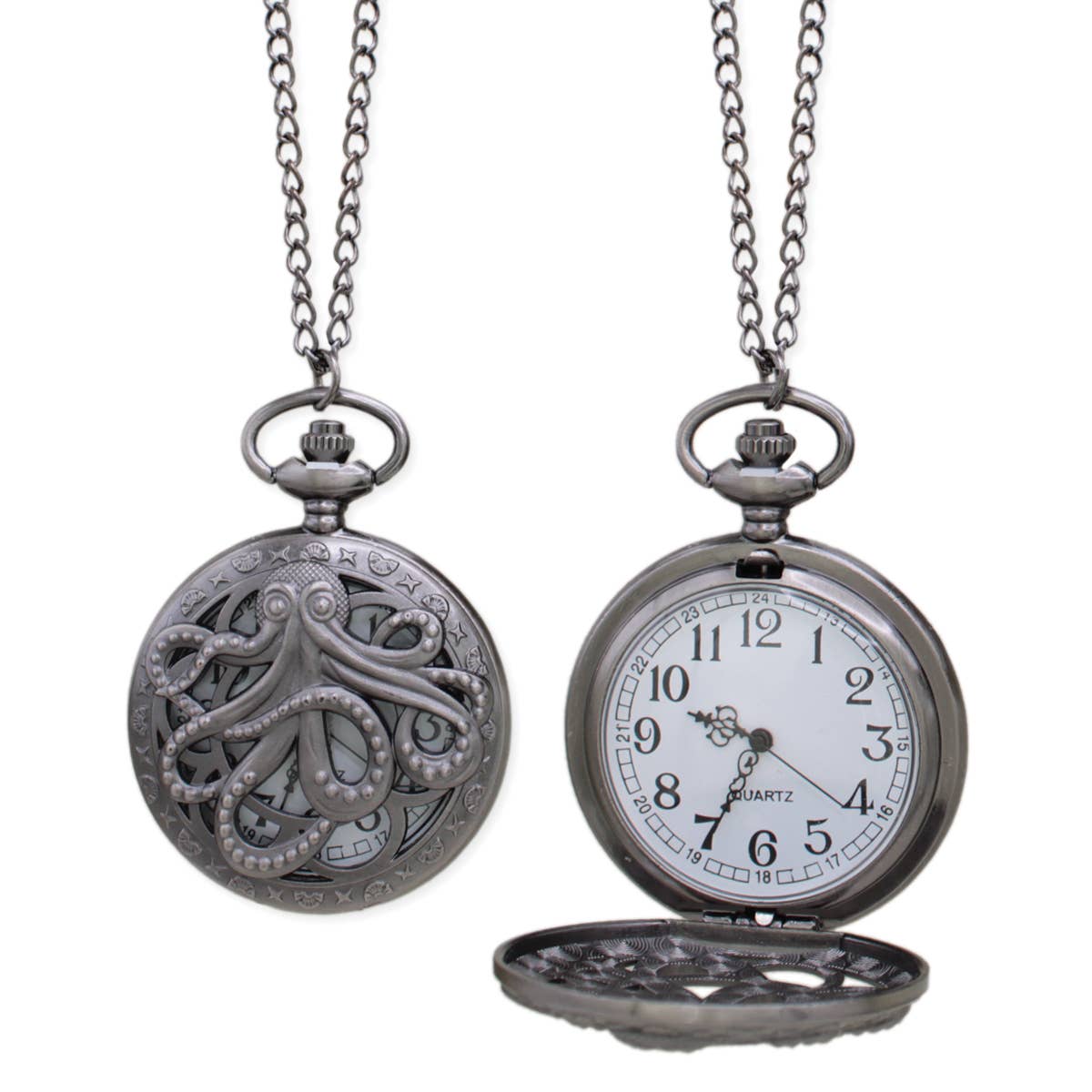 Tentacle Time Octopus Pocket Watch Necklace