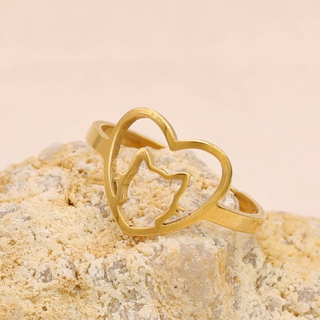 I Heart Cats Adjustable Ring