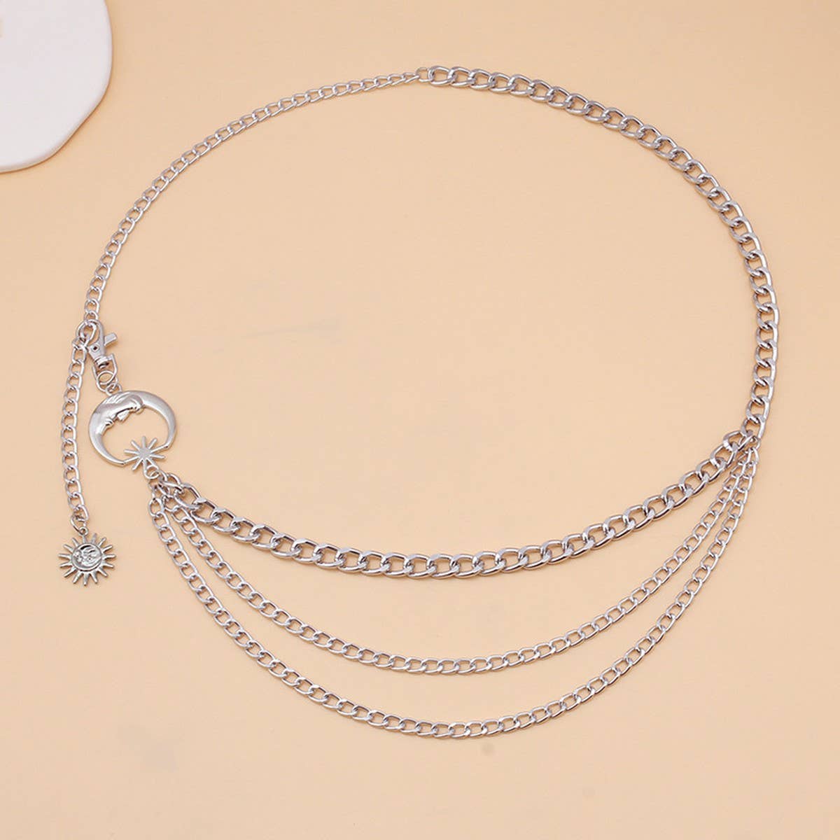 Layered Chain Moon Belt