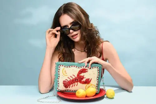 Crack Me Up Hand Beaded Crossbody