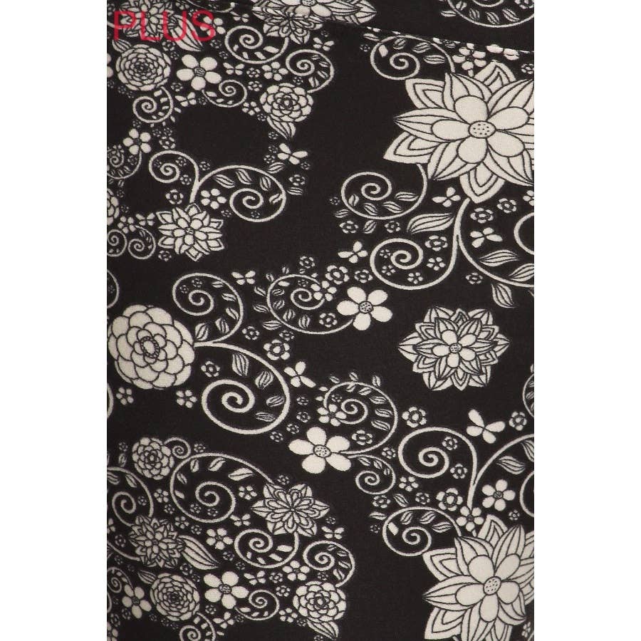 Plus Size Floral Sugar Skull Leggings