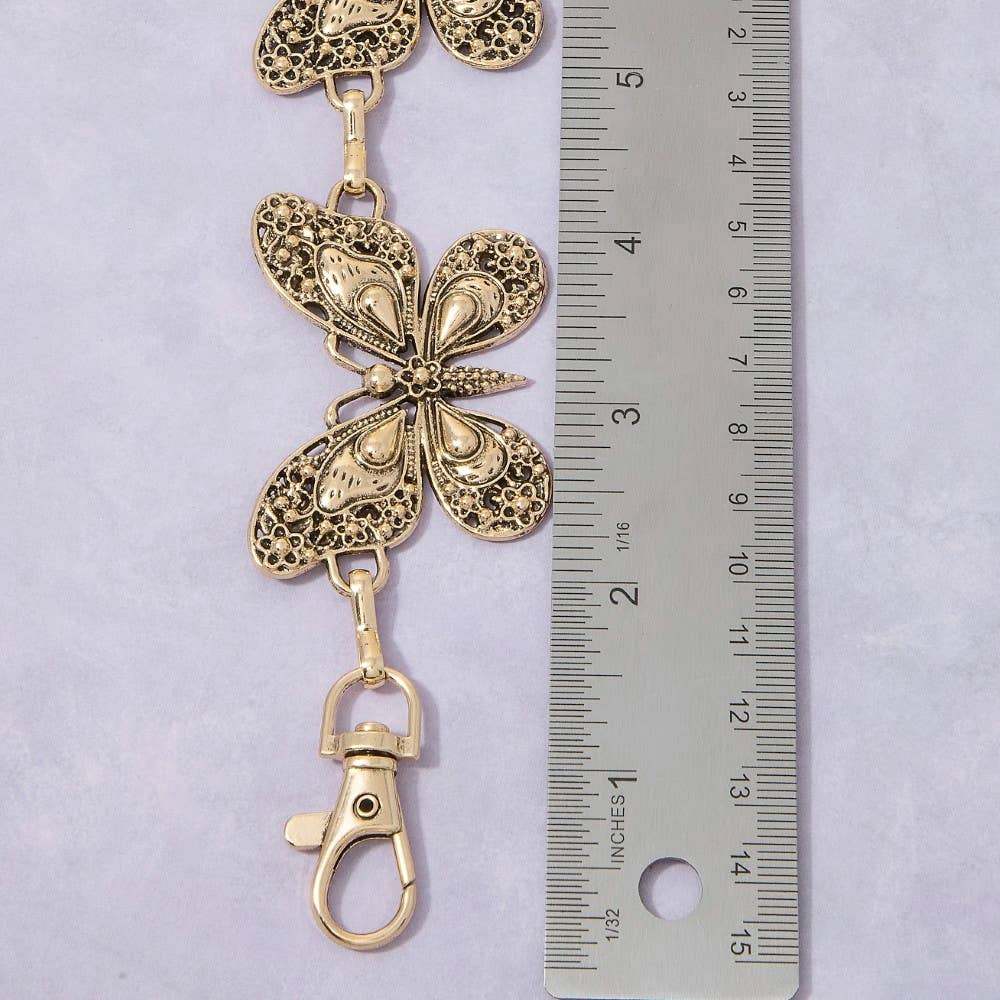 Antique Filigree Butterfly Chain Belt