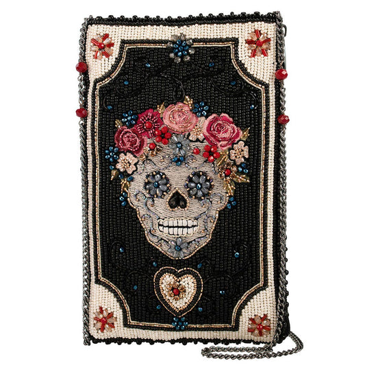 Hand Beaded Sugar Skull Crossbody