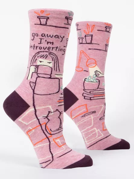 Blue Q Introverting Women's Crew Socks