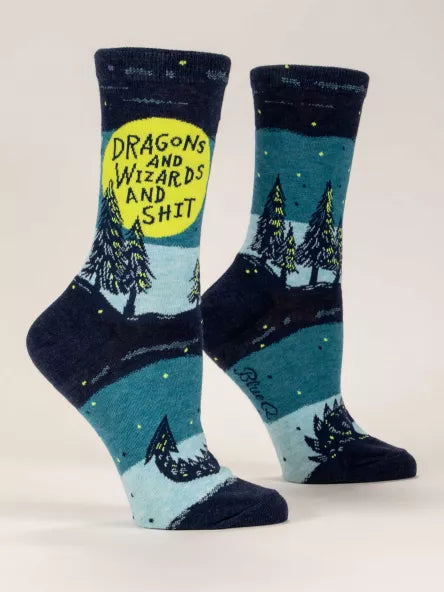 Blue Q Dragons & Wizards Women's Socks