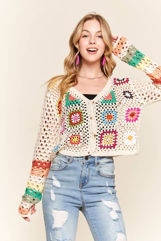 Crochet Knit Cardigan