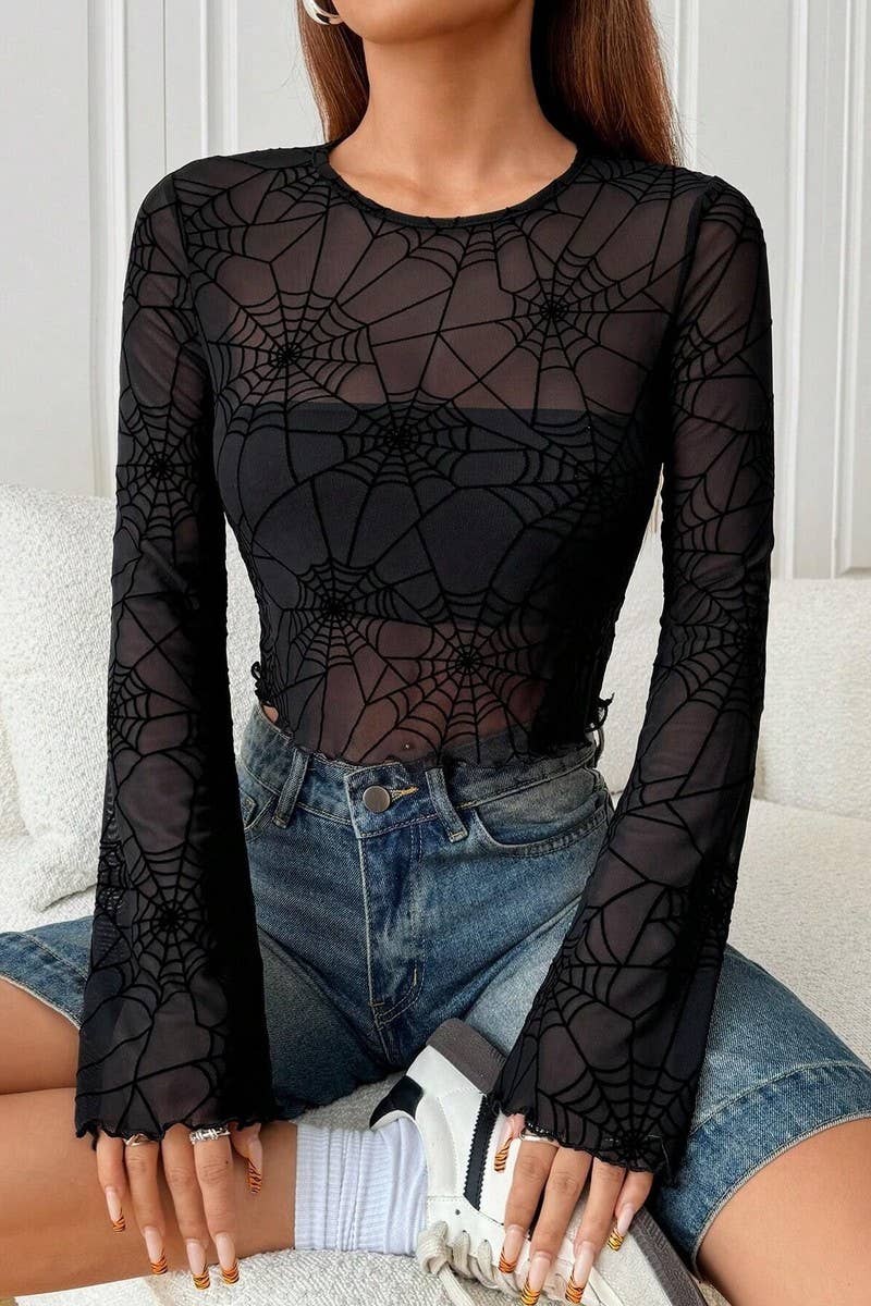 Mesh Spiderweb Top