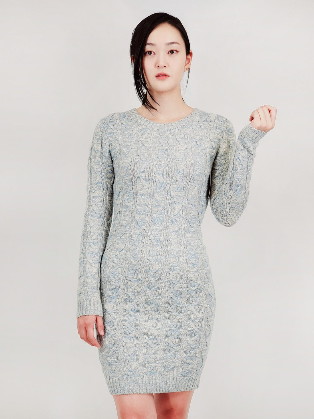Cable Knit Heather Sweater Dress