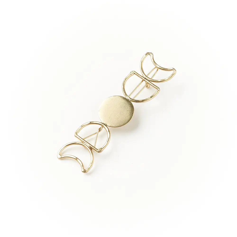 Gold Moon Phase Barrette