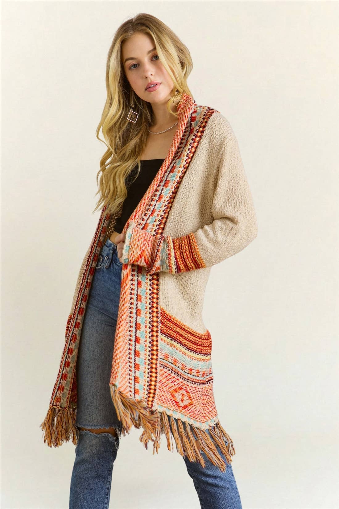 Cozy Boho Fringe Cardigan