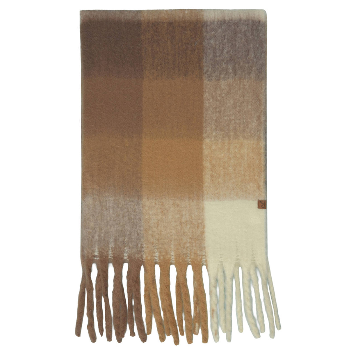 C.C Color Block Plaid Checkered Scarf