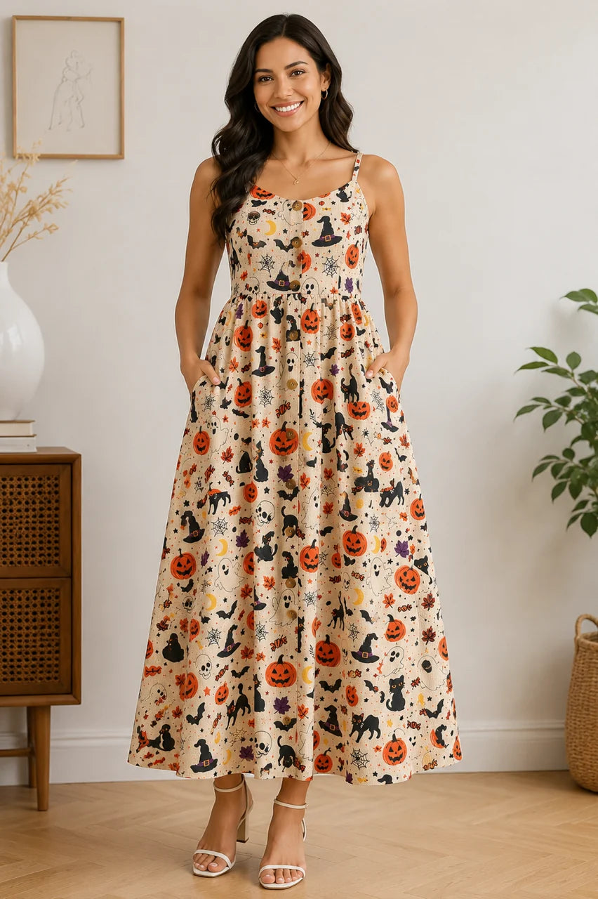 Halloween Cami Maxi Dress