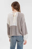 Back Tie Colorblock Sweater