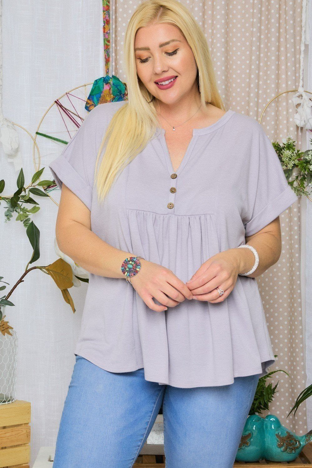 Plus Size Babydoll Top